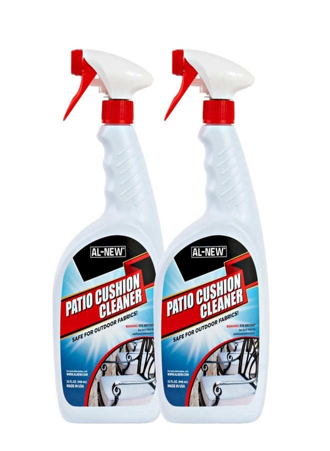 AL-NEW Patio Cushion Cleaner | Safe For Use On Outdoor Fabrics Such As Patio Cushions, Awnings, Furniture Covers, and more (32 Ounce) Pack of 2